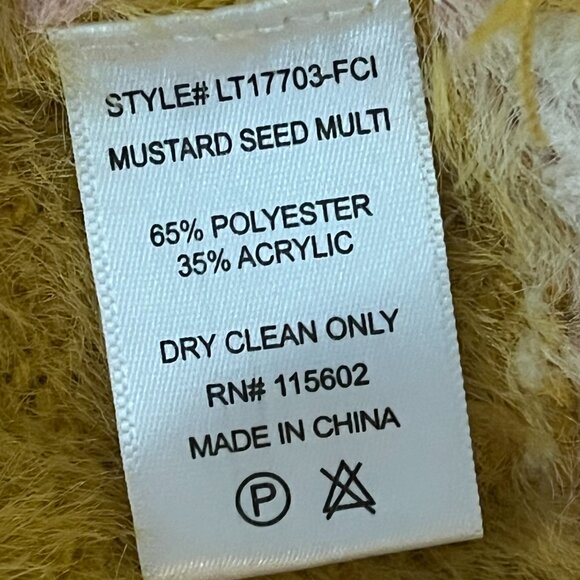 Rare Cozy LUSH Sweater in Mustard Women's Size Large - Picture 6 of 7